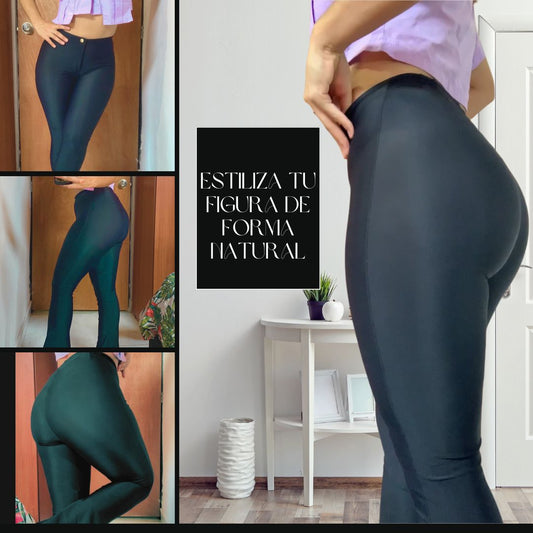 Leggins bota campana, REALZA  gluteo.  APLANA abdomen bajo con Faja Interna.